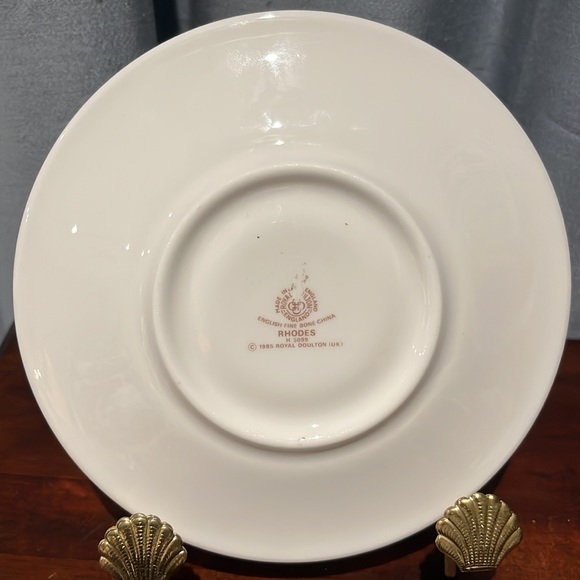 ROYAL DOULTON Rhodes Cup & Saucer Set, Fine Bone China England Discontinued! - Picture 3 of 11